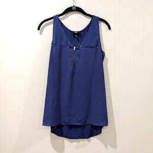 Blue Tank with Zipper